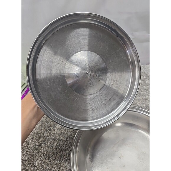 Vintage Flint Ware By Ekco 1 Qt Stainless Steel Sauce Pan With Lid And Skillet - Picture 16 of 16